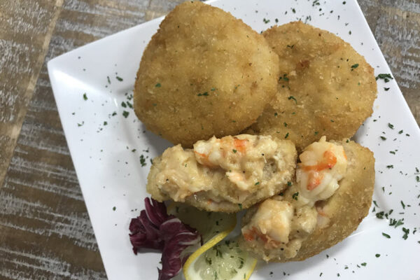 Shrimp and Crab Gouda Cake