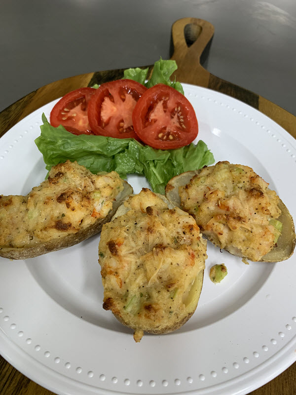 Parmesan and Shrimp Imperial Stuffed Potato Skins