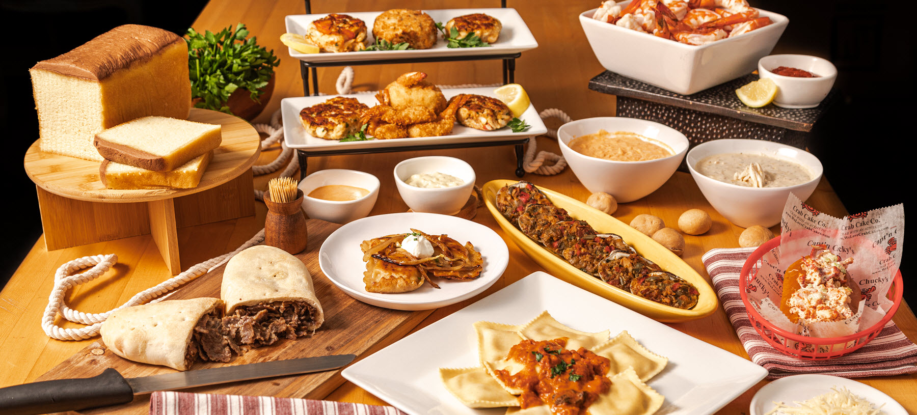 Captn Chuckys Crab Cakes & Specialty market display slide